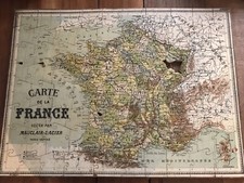 Puzzle Ancien Bois Carte De France Departements Mauclair Dacier Fin 19eme 