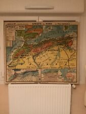 Carte géographique ancienne scolaire « Afrique du Nord » Hatier