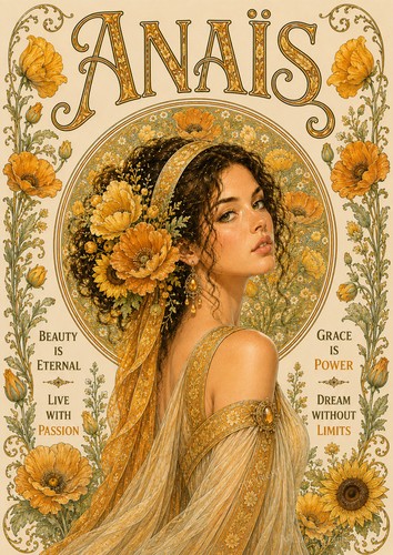 Affiche prénom anaïs - anaïs, art