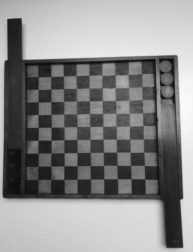 Jeu dames ancien - ancien, 19e