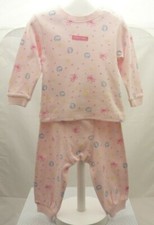 Gagou Tagou pyjama rose motifs papillons fleurs bébé fille 6/9 mois