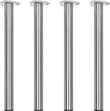 4 Pied de Table Inox Optique Réglable en Hauteur Métal Jambe Table 710-1100