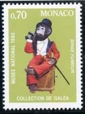 STAMP / TIMBRE DE MONACO N° 1379 ** AUTOMATE / SINGE FUMEUR
