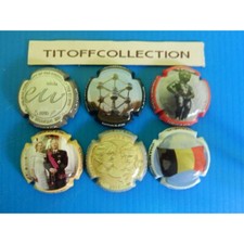 la série de 6 capsules de champagne nowack-layour  (la Belgique)