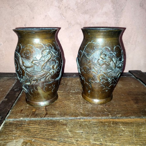 Paire vase bronze - de,