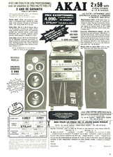 Publicité Advertising 04.24  1981   Akai   chaine hi-fi  platine  tuner  ampli