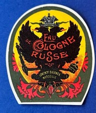 LOT 8 ETIQUETTES  PARFUMERIE LORENZY PALANCA /EAU DE COLOGNE RUSSE / OLD LABELS