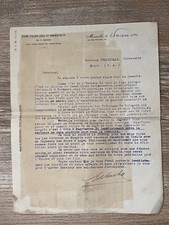 Lettre dactylographiée Étude Italienne Légal et Administratif Marseille 1925