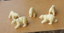 5 figurines Ours polaire