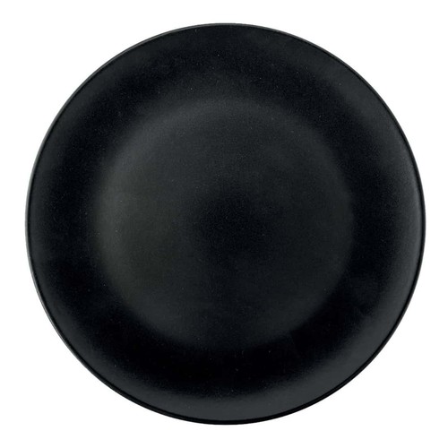 Assiette plate monaco - plate, noir