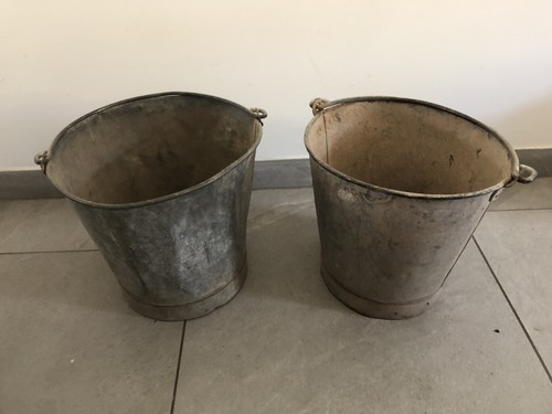 Lot seau zinc galvanisé - seau, en
