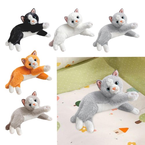 Chat peluche réaliste coussin - réaliste,