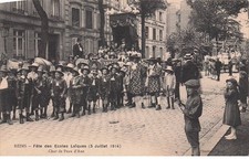 MARNE  REIMS  Fetes des écoles Laïques 1914   char de peau d'ane