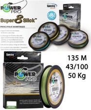 TRESSE POWER PRO SUPER 8 SLICK VERT 43/100 en 135m
