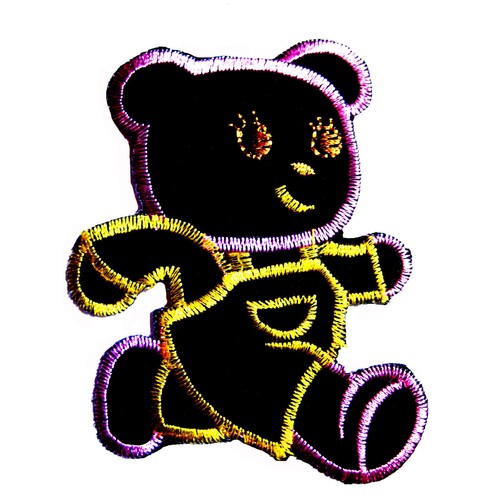 Sticker ecusson ourson noir - ecusson,