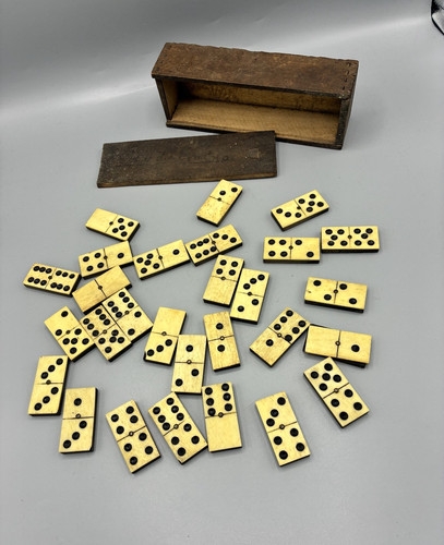 Jeu dominos ancien bois - jeu,