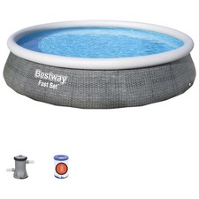 Bestway Fast Set Piscina Autoportante Rotonda mis. 396xh84 cm - colore effetto r