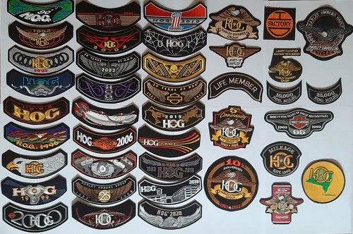 Patch tissu hog - hog, harley