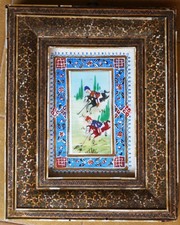 tableau miniature indienne: cavaliers