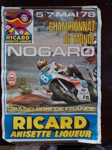 Affiche moto ancienne - affiche, nogaro