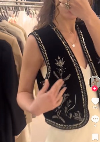 Zara black gold embroidered - zara,