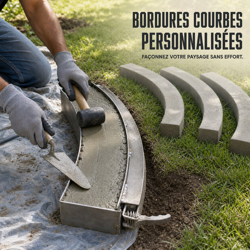 Moule bordure incurvée en - bordure,
