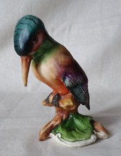 CAPODIMONTE  , Figurine oiseau , martin pêcheur , signée Visconti Mollica , 12cm