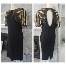 Vintage 80s silk sequin