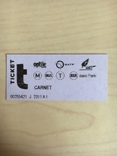 1 Ticket de Métro - Bus - Rer - T - section Urbaine - (violet ) - PARIS