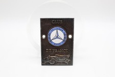 MERCEDES BENZ CLUB DE FRANCE - PLAQUE DE CALANDRE EMAILLEE - ENAMEL BADGE -