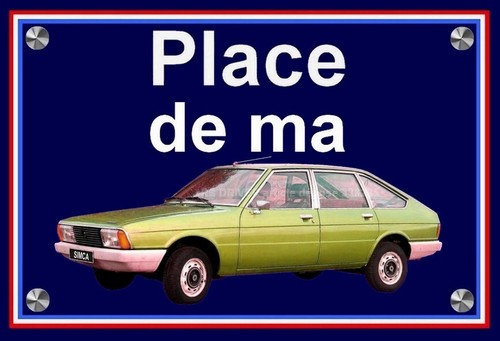 Plaque place ma simca - ", de