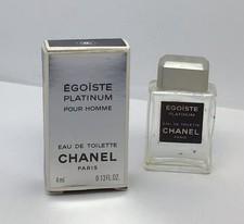 ÉGOÏSTE PLATINIUM - CHANEL - EDT - MINIATURE 4 ml - AVEC BOITE -  FLACON VIDE
