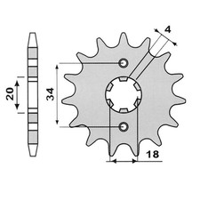 Pignon Z=12 Montesa Cota