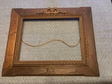 ANCIEN JOLI Grand Cadre A Cocarde NOEUD EN BOIS Louis XV Rectangulaire