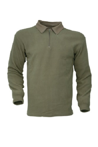 Chemise polaire kaki armée - f1,