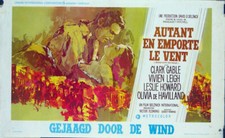 affiche Belge du film AUTANT EN EMPORTE LE VENT 40x60 cm ressortie