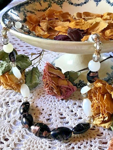 Collier ancien perles verre
