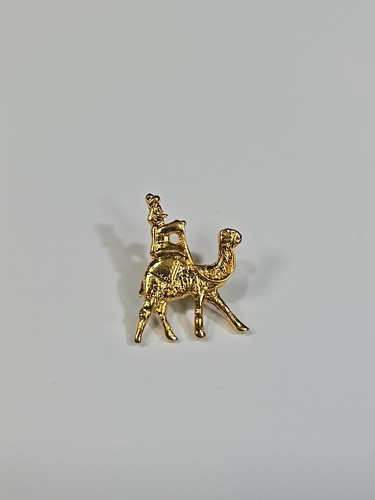 Camel with rider lapel pin - with,