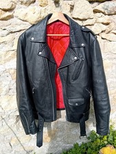 Perfecto cuir noir vintage biker jacket YKK zippers | Schott style