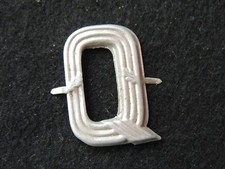 Ancienne Lettre Q Aluminium lettrage industrie imprimerie initial métal pochoir