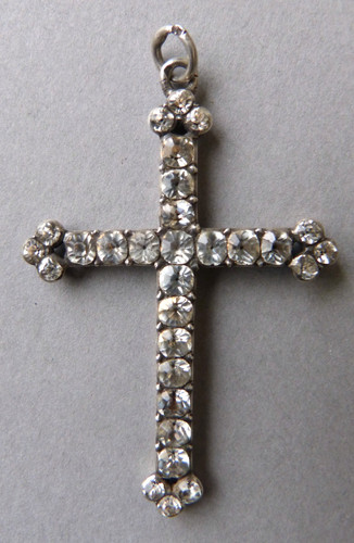 Croix pendentif argent - , massif