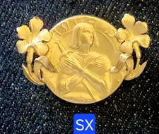Superbe Broche Plaqué Or (FIX) 27x18mm - Art Nouveau J. D'Arc Par Tairac 1910/20