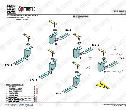 Kit fixations marche pieds - kit,