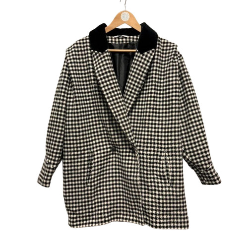 Manteau vintage noir blanc - noir,