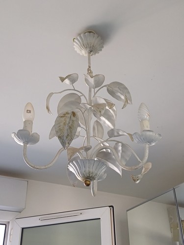 Plafonnier blanc métal - en,