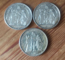 3 PIECES 10 FRANCS ARGENT