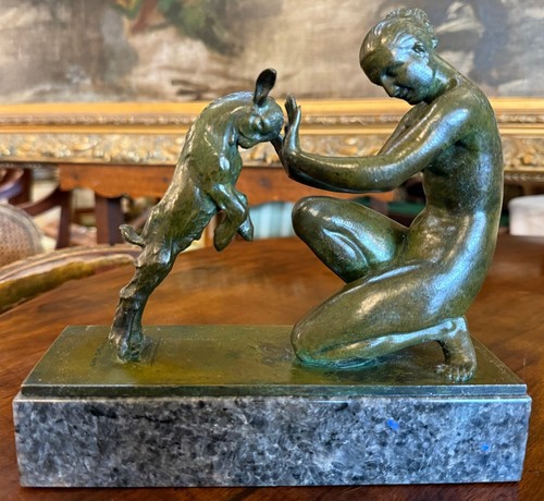 Bronze art déco femme - art,