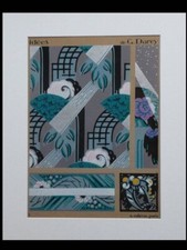 MOTIFS ART DECO - POCHOIR 1929