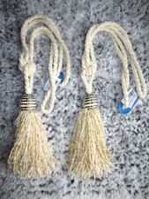 1 PAIRE D'EMBRASSES VINTAGE-POMPON GLAND PASSEMENTERIE--68 CM-N°3