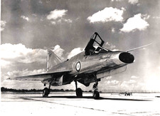 Grde photo argent.  30x25 cm - Proto. avion de chasse français DURANDAL - 1957's